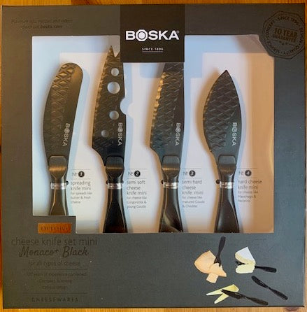 Boska Monaco+ Black Mini Cheese Knife Set