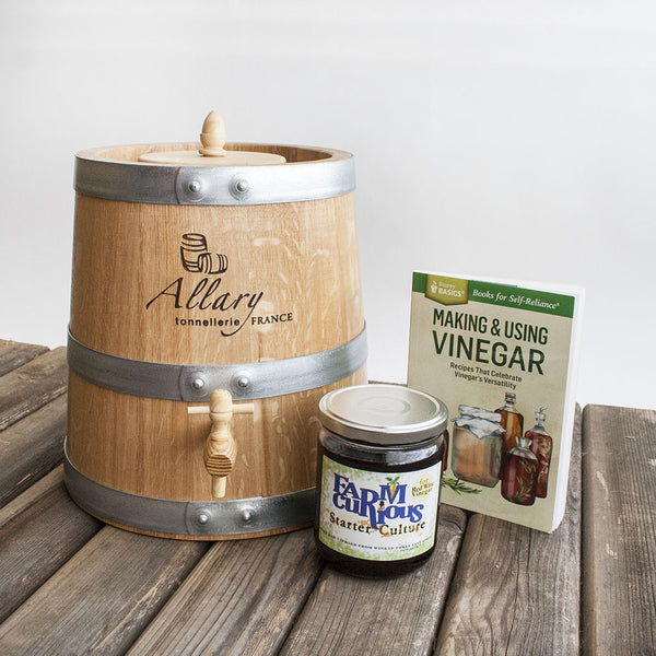 Vinegar-Making Kit with French Oak Barrel & Mother