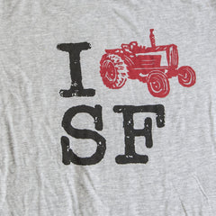 Close-up of I FARM SF T-shirt