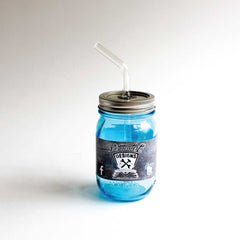 Blue Mason jar tumbler