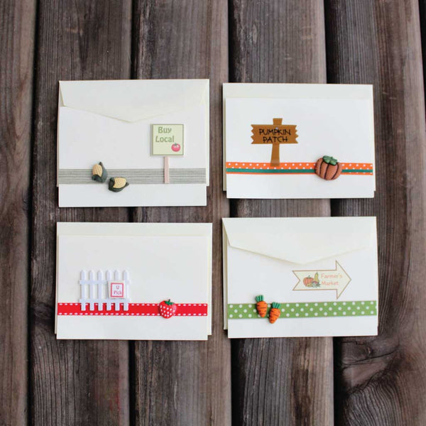 Farmers market themed notecards